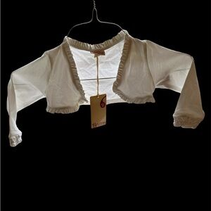 New size 18 months white shrug